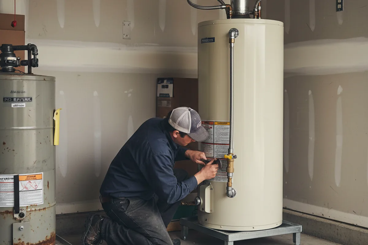 Water heater and shutoff valve replacement in Martha